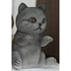 thumbnail image 1 of Adorno de gato, estatua de resina artesanal, decoración para el hogar, la oficina o el dormitorio, figura de gato única, pequeño detalle decorativo para estante, material de resina marrón,, 1 of 9