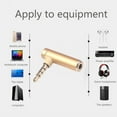 thumbnail image 3 of QualitChoice Stereo Adapter Plug Professional Alloy Headphone Splitter Digital Cameras 90° Converter Accessories for Smartphone Microphone Gold 1Set, 3 of 6