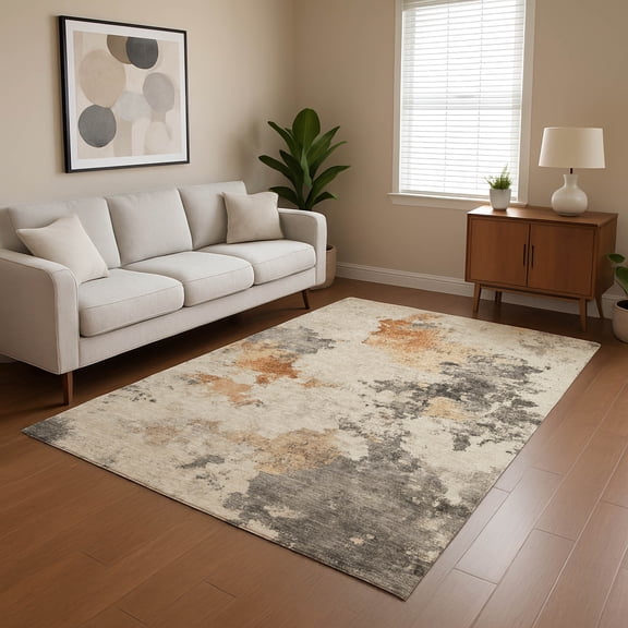 Addison Rugs Mayfield Premium Machine Washable Transitional Modern Rust Rectangle Rug, 10' x 14'