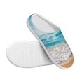 thumbnail image 3 of Haiem Sunny Ocean Waves Print Women's Fuzzy Memory Foam House Slipper Cozy Home Footwear Non-slip Winter Slippers-42/43, 3 of 7