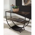 thumbnail image 2 of Signature Design by Ashley Lamoney Canapé Console Rustique Table, Brun & Industriel Noir, 2 of 2