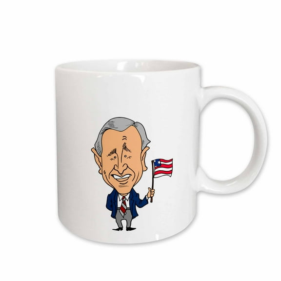 3drose, President George W. Bush, 15oz Mug