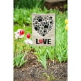 thumbnail image 4 of Evergreen Burlap Garden Flag - Paw Prints Heart, 4 of 9