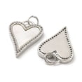 thumbnail image 2 of 10 pc Brass Micro Pave Clear Cubic Zirconia Pendants Cadmium Free & Nickel Free & Lead Free,Heart Charms Real Platinum Plated 21.5x15x2mm, 2 of 3