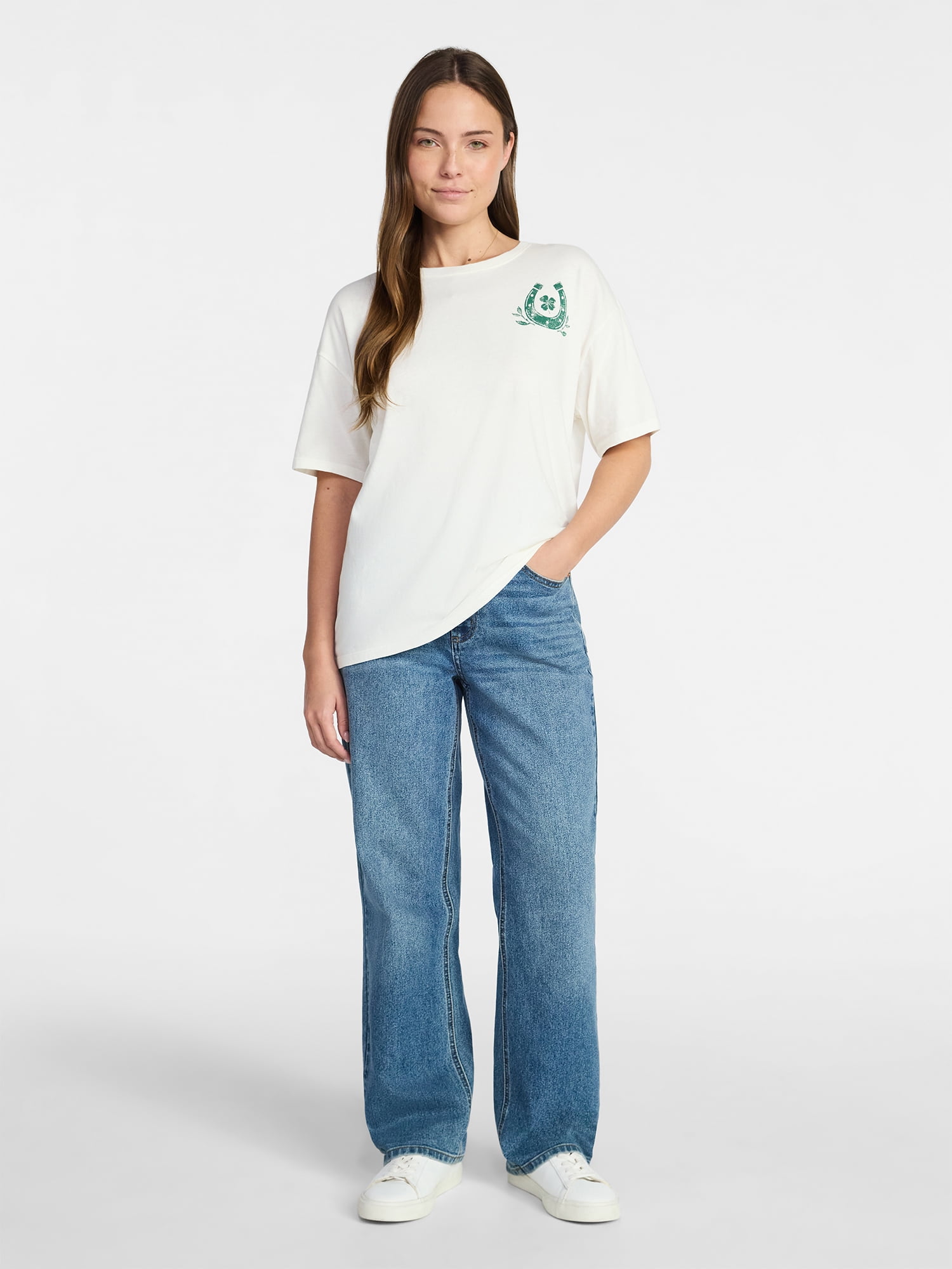 Saint Patrick's Day Women's Howdy Go Lucky Graphic Tee from Way to Celebrate, Sizes S-XXXL