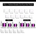 thumbnail image 6 of 48Pcs Purple Cat Eye Press On Nails & Toenails Kit , Short Square Glossy Fake Nails Kit with Glue , Salon-Grade Magnetic False Nails for Manicure & Pedicure, 6 of 12