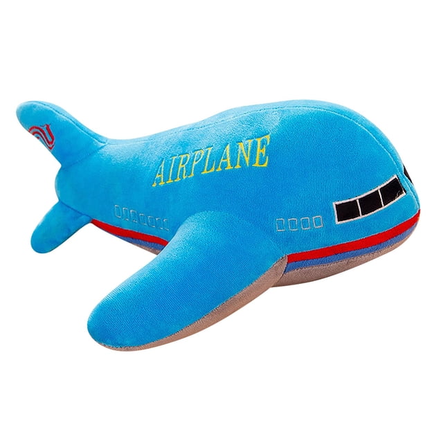 TBKOMH Almohada de avión de peluche de 15.7, modelo de avión de peluche, regalo para niños, azul