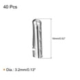thumbnail image 2 of Unique Bargains 40Pack 3.2x16mm Metal Shoelace Tips Open Mouth Shoelace Repair Cords End Tips Silver, 2 of 6