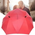 thumbnail image 3 of CSChome Umbrella Windproof Double Top Umbrella Straight Pole Curved Handle Large Coverage for Outdoor Use, 3 of 7