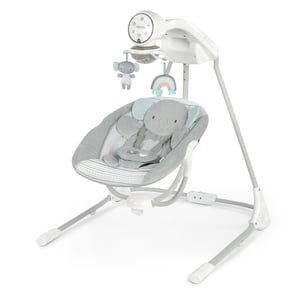 Ingenuity InLighten Motorized Baby Swing, Gray