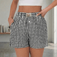 thumbnail image 6 of SOMER Women’s Pajama Shorts Gingham Plaid Boxer Lounge Sleep Shorts Casual Bottoms 2026 Summer 2XL, 6 of 6