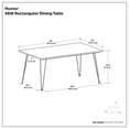 thumbnail image 4 of Simpli Home Hunter SOLID MANGO WOOD and Metal 66 inch x 40 inch Rectangle Industrial Dining Table in Umber Brown, 4 of 13