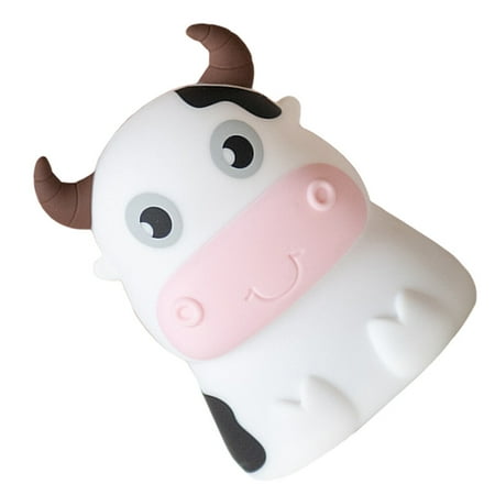 

Cow Night Light Battery Table Lamps Kids Nightlights for Children Toddler Silicone Bedroom USB Silica Gel