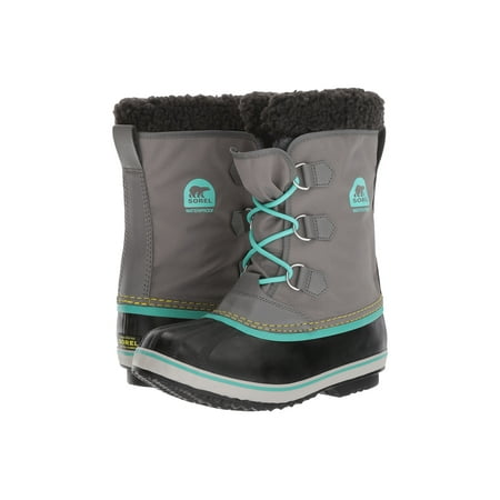 Sorel Youth Yoot Pac Nylon Cold Weather Boot Quarry/Dolphin 3 M US Little (Best Under Armour For Cold Weather)