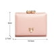 thumbnail image 2 of Cartera para mujer pequeña para mujer, monedero compacto de piel plegable con cremallera y cierre de beso, 2 of 5