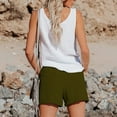 thumbnail image 4 of frariair ​Women's Light Neutral Casual Shorts Breathable Linen Feel Lounge Athletic Comfort Shorts For Warm Seasons​ Camouflage, 4 of 9