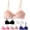 Lace Edge, variant on Lightly Padded Bras for Girls, Teens and Petite Women, Solids with Glitter Bow, 30A, 6 Pack