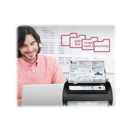 Plustek - High Speed ​​Document Scanner with Automatic Document Feeder - Black