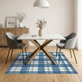 thumbnail image 3 of ODIKA 5'x7' Washable Area Rug Front Checkered Stripes Vintage Farmhouse Gingham Plaid Tartan Refined for Dining Room, Under Table, Home Office, Non-Slip Chair-Friendly, 3 of 7