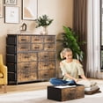 thumbnail image 4 of Dresser for Bedroom with 12 Drawer,Clothes Dresser with Side Pockets and Hooks,Chest of Drawers,Tall Closet Dresser for Closet, Living Room, Hallway, 4 of 8