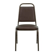 Flash Furniture Hercules Series Adult Size Trapezoidal Stacking Banquet Chair, Brown
