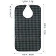 thumbnail image 4 of Miangastore Adult Bib Plaid Pattern Washable Buttons Closed Eldly Bib Clothing Protector for Mealtime, 4 of 8