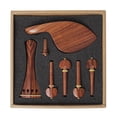 thumbnail image 4 of Ensemble de Violon 7 Pcs Repose-Menton Queue-de-Pie Piquets de Réglage Pièces de Rechange en Bois de Buis pour Violon, 4 of 9