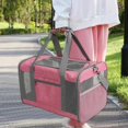 thumbnail image 2 of Pet Carrier Bag Foldable Soft Cat Backpack for Outdoor Camping Beach Pink, 2 of 5