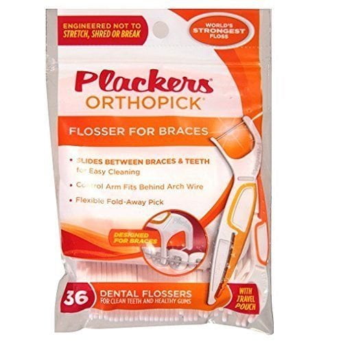 Plackers Orthopick Flosser for Braces, 36 Flossers