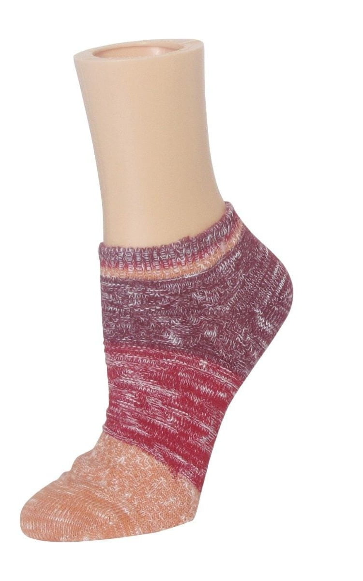 HUE 4-Pack Low Cut Womens Liner Socks Teaberry, One Size