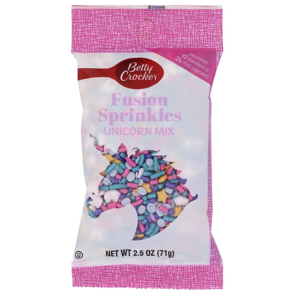 Pack of 6, Betty Crocker Unicorn Mix Fusion Sprinkles, 2.5 oz