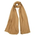 thumbnail image 2 of Light Brown Soft Stretch Lightweight Jersey Hijab Rectangle Women's Head Scarf, 2 of 4