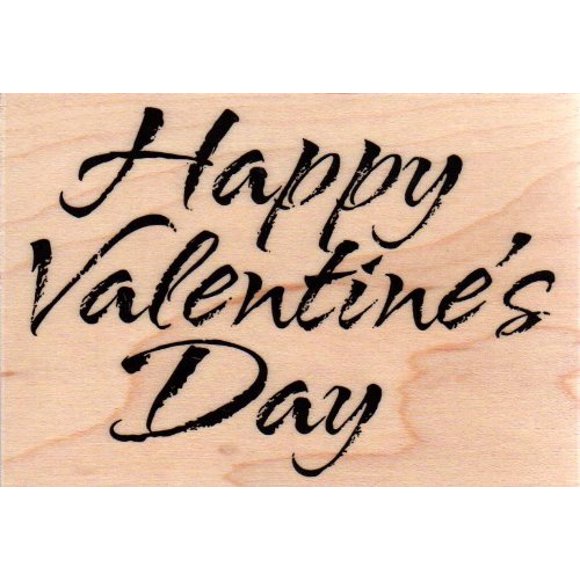 Happy Valentine's Day Wood Mounted Rubber Stamp (C1456)