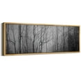 thumbnail image 4 of IDEA4WALL Extra Large Framed Canvas Print Wall Art Misty Forest Photography View Classic Fine Art Black and White Landscape Retro Wall Decor Oversized Artwork for Rooms - 60"x20", 4 of 5