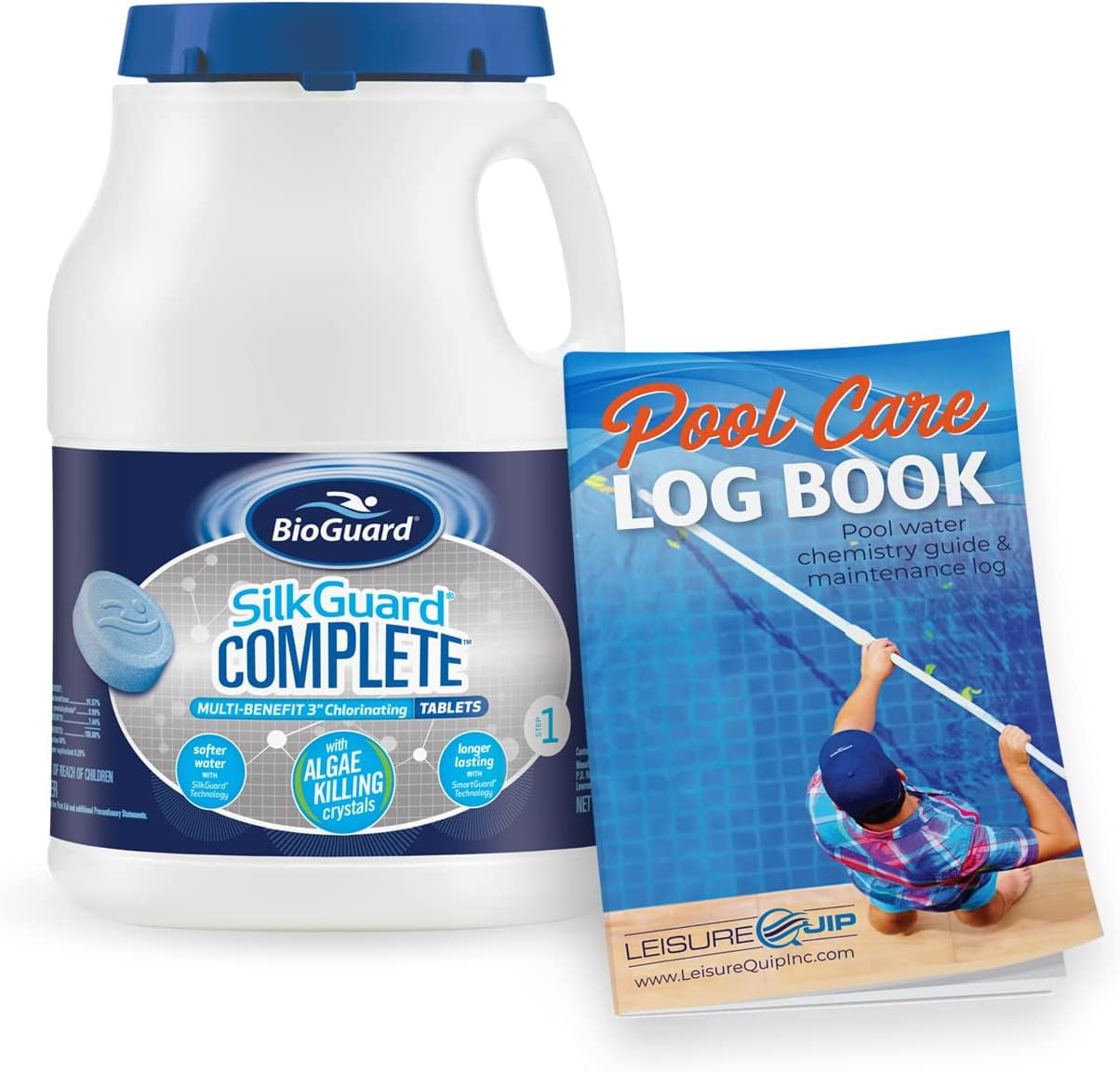 BioGuard SilkGuard Complete 3 Inch Chlorine Tablets 7.5lb with Pool