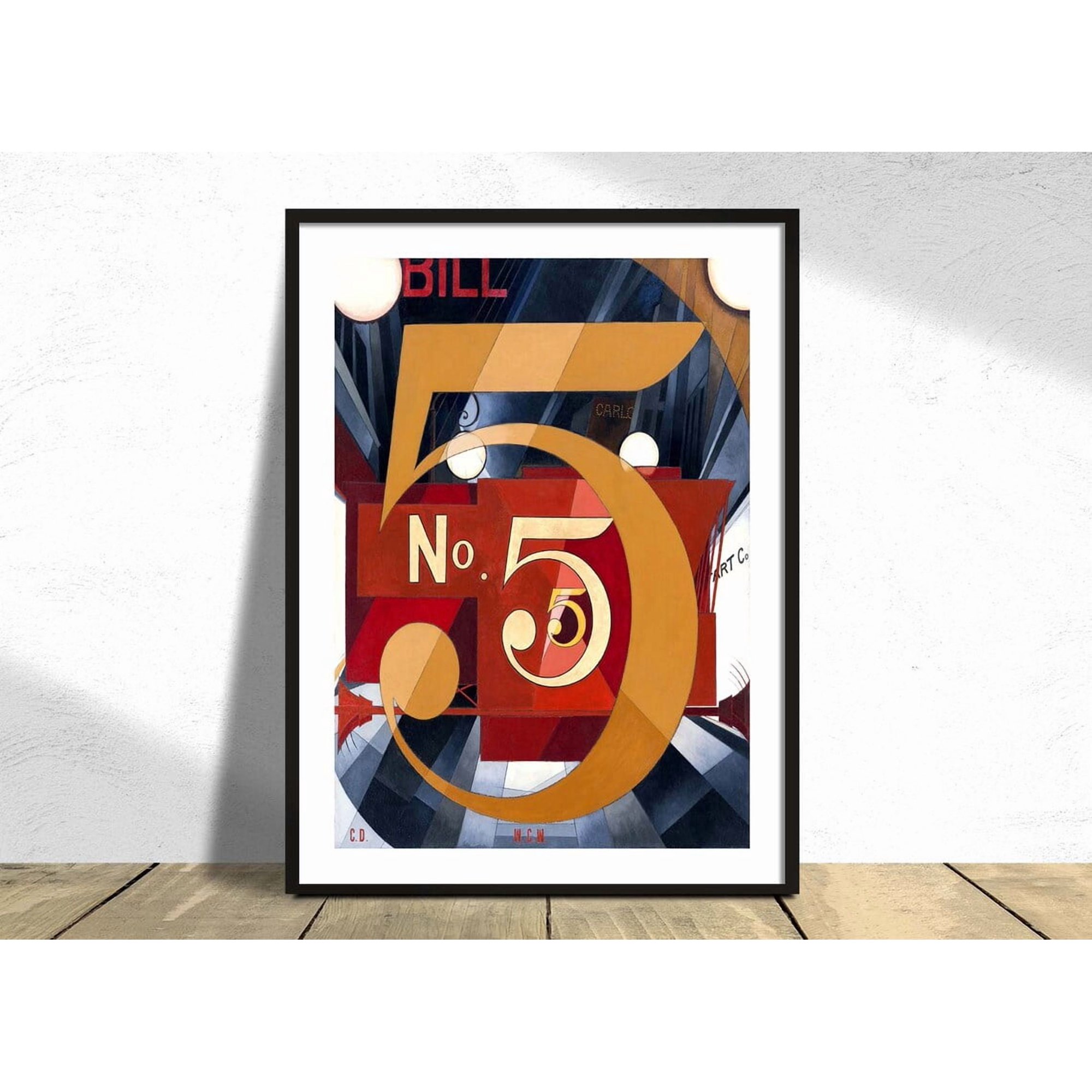 I Saw The Figure 5 In Gold Charles Demuth American Modernism Art Nouveau Retro Vintage Precision Style