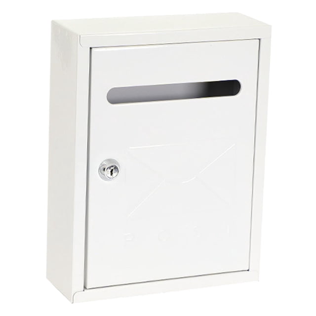Buzón de pared para exteriores con 2 llaves y ranura 7,8 x 3 x 10 pulgadas multifuncional Soledad