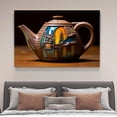 thumbnail image 4 of A Teapot Designed To Look Like An Urban Landscape Canvas Poster Bedroom Decor Sports Landscape Office Room Decor Gift,Frame-style,08x12inch(20x30cm), 4 of 8