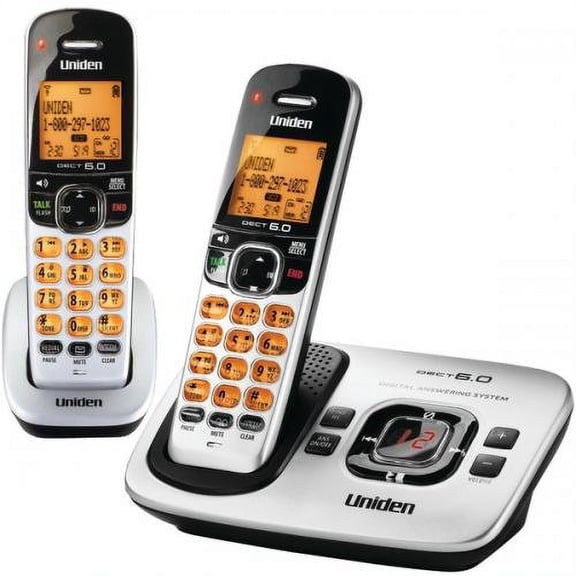 Uniden D1780-2W DECT 6.0 expandable cordless phone system