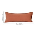 thumbnail image 3 of Long Body Support Pillow, Side Sleeping Leg Pillow, Segmented Filling Prevents Shifting, Soft Breathable Removable Cover, Multi Purpose Bed Cushion for Back, Waist Relief, Orange, 3 of 6