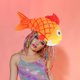 thumbnail image 1 of FUTUREORYY Gorro De Fiesta Koi Multicolor De Tela Suave Para Cosplay Y Eventos Temáticos, 1 of 8