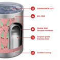 thumbnail image 4 of 12oz Tumblers Pink Christmas Tree Pattern Vacuum Insulated Stainless Steel Travel Tumbler Cups Mug with Lid and Straw for Beer,Coffee,Beverages with Cleaning Brush for Cold & Hot Drinks, 4 of 5