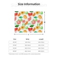 thumbnail image 4 of YFYANG Lightweight Warm Flannel Blanket, Watercolor Fruit Abstract Doodle Throw Blanket for Bed, Sofa, Travel, Camping, 40"x30", 4 of 7