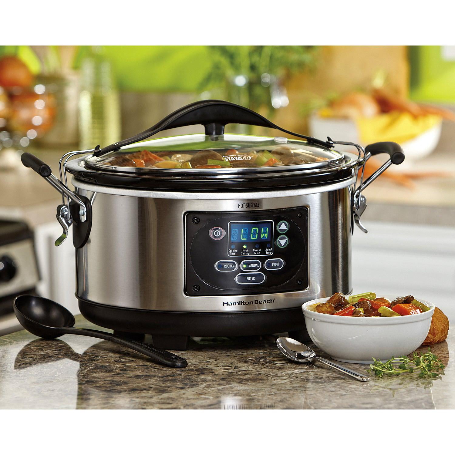 Hamilton Beach Stainless Steel Set n Programmable 6quart Slow Cooker Stainless Steel