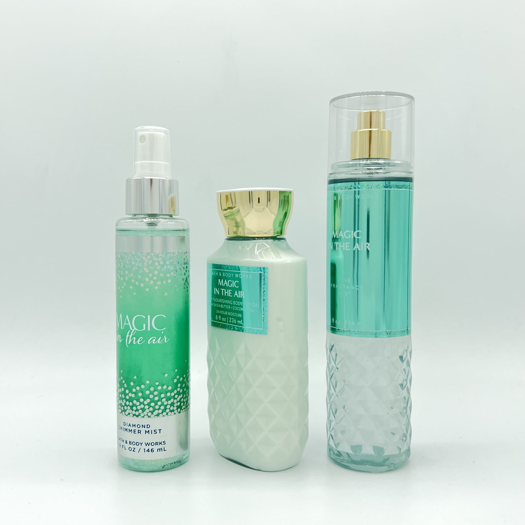 Bath & Body Works Magic In The Air Diamond Shimmer Mist, Body Lotion and  Body Mist Spray 3-Piece Bundle