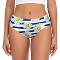thumbnail image 1 of Fotbe Daisy Striped Nautical Calzones Estampados para Mujer – Ropa Interior de Algodón, Cómoda, Suave y Elástica-Large, 1 of 6