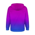 thumbnail image 5 of Momasggi Zip Up Hoodies for Men Long Sleeve Fleece Pullover Tops Fashion Gradient Hoodie Casual Drawstring Hooded Sweatshirts with Pockets Purple XL, 5 of 5