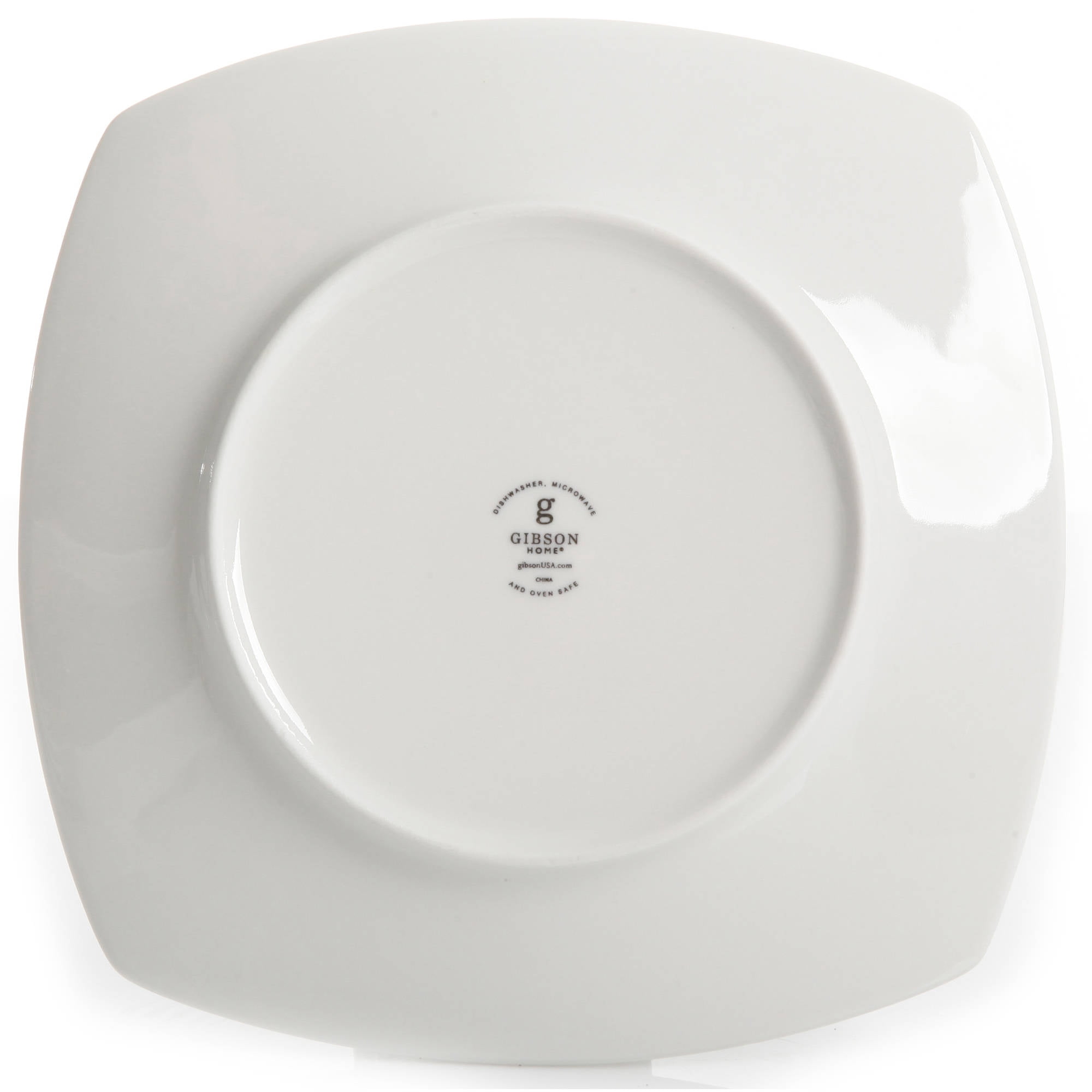 Gibson Home Everyday Square Dinnerware Plates Bowls White Dishes 12