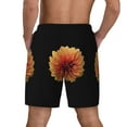 thumbnail image 4 of Gaeub Orange Dalia Mens Swim Trunks Stretch Beach Shorts Quick Dry for Men Swim Shorts Swimwear with Pockets- Small, 4 of 9