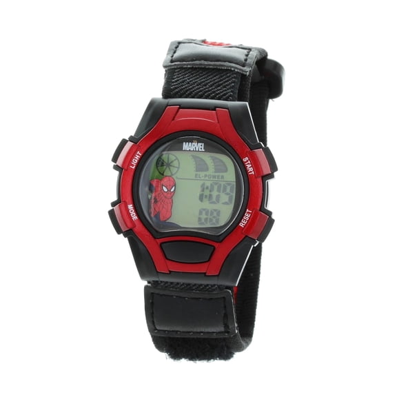 NIB Disney MARVEL Spiderman SPMAD606-AB Black and Red Cloth band With Light